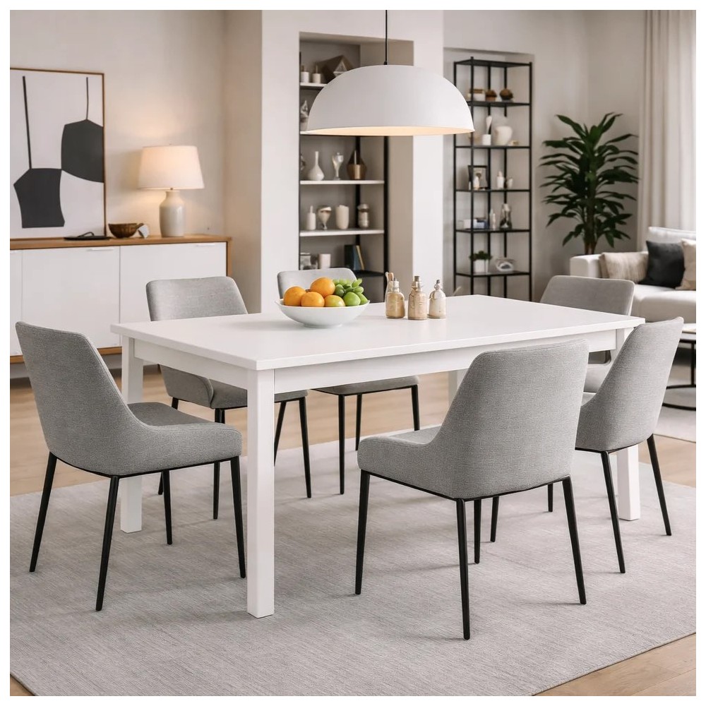 Tavolo allungabile Empoli 160x90 colore bianco frassinato
