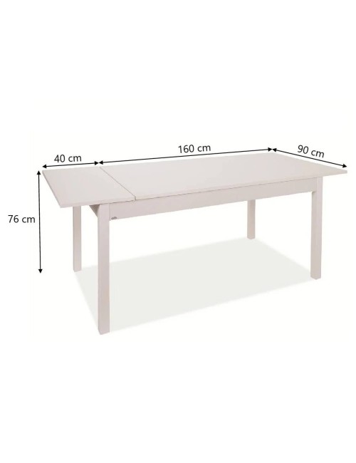 Tavolo Allungabile Empoli 160x90 Bianco Frassinato Prezzo