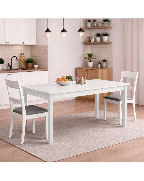 Tavolo allungabile Firenze 140x85 colore bianco frassinato