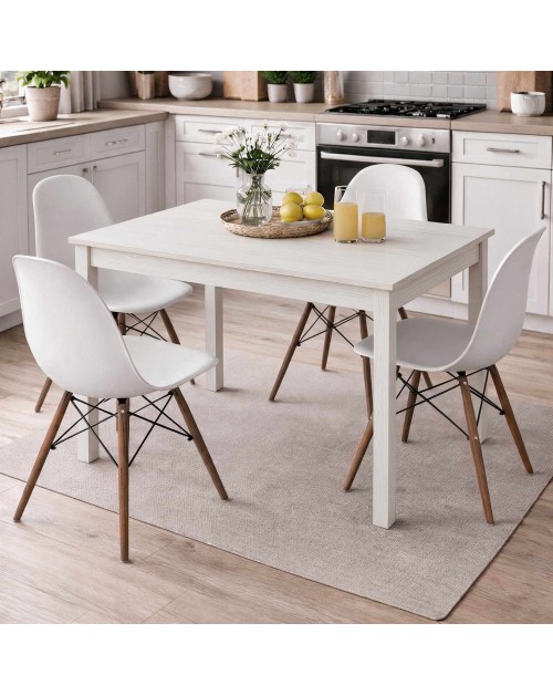 Tavolo rettangolare Firenze 110x70 colore bianco frassinato