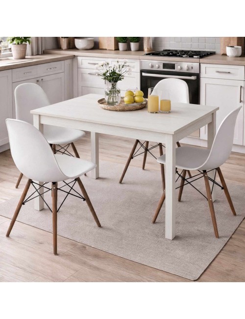 Tavolo Rettangolare Firenze 110x70 Colore Bianco Frassinato Prezzo