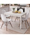 Tavolo rettangolare Firenze 110x70 colore bianco frassinato
