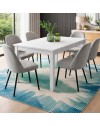 Tavolo 160x90 allungabile a 240 cm Elindo colore bianco frassinato