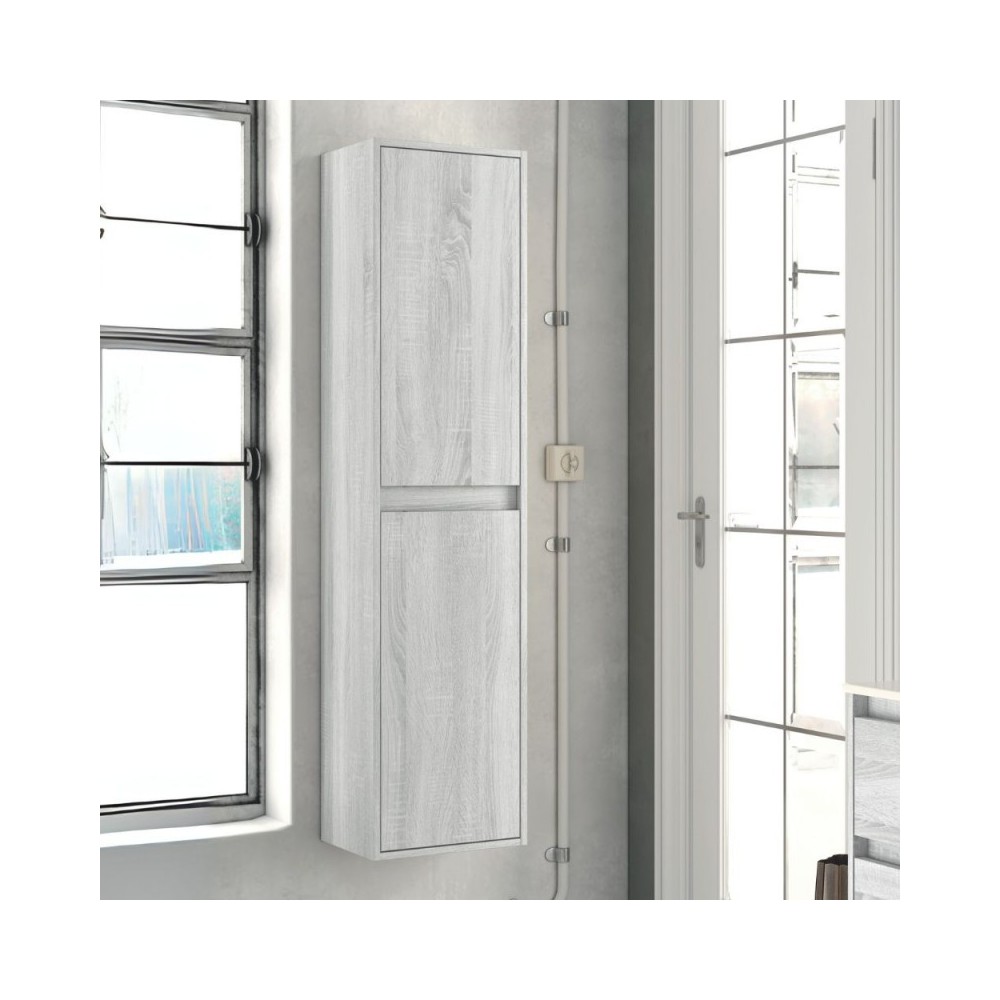 Colonna Bagno sospesa Bolton colore rovere grigio ghiaccio 35x30.5x150H