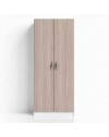 Armadio 2 Ante 90 cm H 247 cm Bianco e Olmo Made in Italy