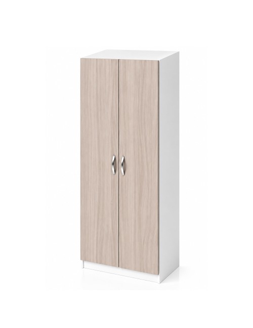 Armadio 2 Ante 90 cm H 247 cm Bianco e Olmo Made in Italy