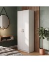 Armadio 2 Ante 90 cm H 247 cm bianco frassinato Made in Italy
