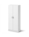 Armadio 2 Ante 90 cm H 247 cm bianco frassinato Made in Italy
