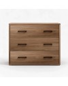 Comò 3 cassetti colore noce naturale 91x45x81H