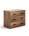 Comò 3 cassetti colore noce naturale 91x45x81H