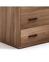 Comò 3 cassetti colore noce naturale 91x45x81H