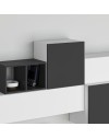 Parete attrezzata colore bianco e antracite Tromen 260 cm