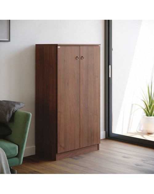 Armadio scarpiera 2 ante e 3 ripiani Gabriella 130 colore noce antico
