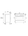 Cucina a gas Bertazzoni MPL96L1EXC 90 cm. 6 fuochi e forno elettrico multifunzione inox