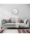 Specchio rotondo con doppia cornice Bubble in metallo colore oro
