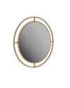 Specchio rotondo con doppia cornice Bubble in metallo colore oro