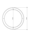 Specchio rotondo con doppia cornice Bubble in metallo colore oro