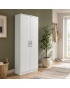 Armadio scarpiera 2 ante e 5 ripiani Gabriella 180 colore bianco frassinato