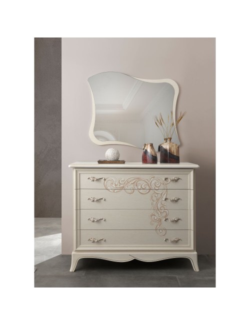 Camera da letto Marsida beige con armadio scorrevole serigrafato – Eleganza e funzionalità per la tua zona notte