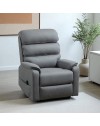 Poltrona Alzapersona Elettrica Lia 2 Motori in Tessuto Grigio Elephant Recliner