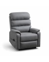 Poltrona Alzapersona Elettrica Lia 2 Motori in Tessuto Grigio Elephant Recliner