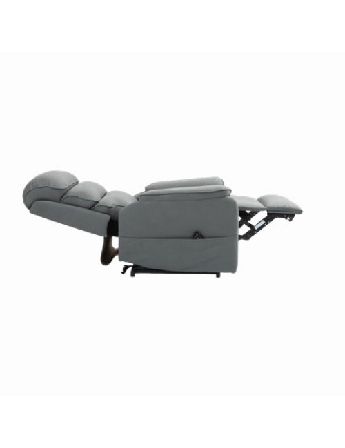 Poltrona Alzapersona Elettrica Lia 2 Motori in Tessuto Grigio Elephant Recliner
