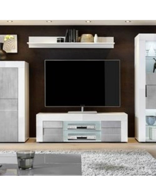 Base porta Tv July colore grigio cemento