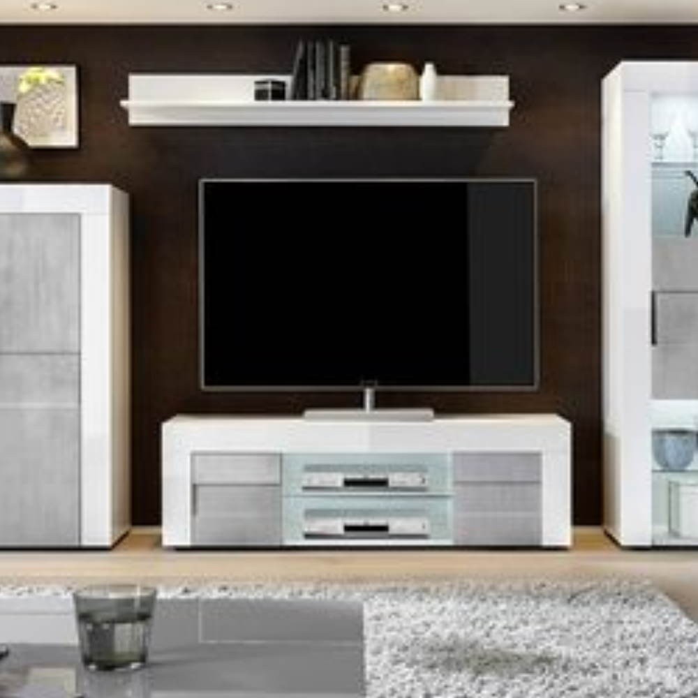 Base porta Tv July colore grigio cemento