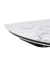Tavolo girevole allungabile Astrid piano ceramica effetto marmo bianco Patek Lucido 140x90x76H