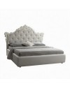 Letto matrimoniale con contenitore Savoia colore bianco e fregio bianco