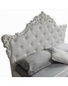 Letto matrimoniale con contenitore Savoia colore bianco e fregio bianco