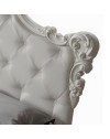 Letto matrimoniale con contenitore Savoia colore bianco e fregio bianco