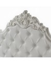 Letto matrimoniale con contenitore Savoia colore bianco e fregio bianco