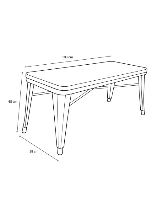 Panchina in Ferro Bristol da Giardino Bianco Anticato - Mobile da Esterno Resistente 103x38xH45 cm