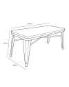 Panchina in Ferro Bristol da Giardino Bianco Anticato - Mobile da Esterno Resistente 103x38xH45 cm