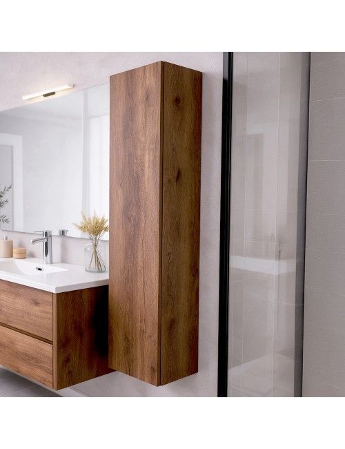 Colonna Sospesa per Bagno Mike 137 cm Rovere Naturale Reversibile Made in Italy