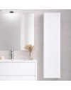 Colonna Sospesa per Bagno Mike 137 cm Bianco lucido Reversibile Made in Italy