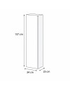 Colonna Sospesa per Bagno Mike 137 cm Bianco frassinato Reversibile Made in Italy