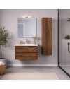 Mobile Bagno Sospeso 70 cm Mike con Lavabo e 2 Cassetti Rovere Naturale Made in Italy