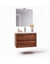 Mobile Bagno Sospeso 70 cm Mike con Lavabo e 2 Cassetti Rovere Naturale Made in Italy