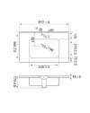 Mobile Bagno Sospeso 80 cm Mike con Lavabo e 2 Cassetti Bianco lucido Made in Italy