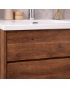 Mobile Bagno Sospeso 140 cm Mike Doppia Vasca 4 Cassetti Rovere Naturale Made in Italy