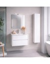 Mobile Bagno Sospeso 70 cm Mike con Lavabo e 2 Cassetti Bianco lucido Made in Italy