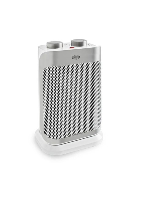 Termoventilatore Ceramico Argo Boogie 1500W Oscillante Bianco e Argento
