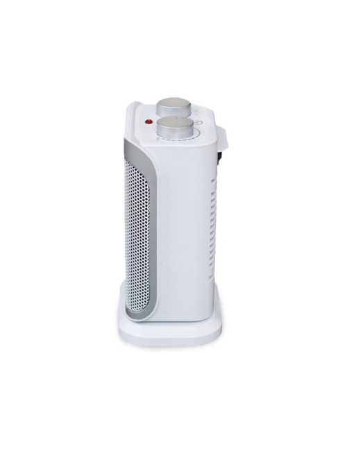 Termoventilatore Ceramico Argo Boogie 1500W Oscillante Bianco e Argento