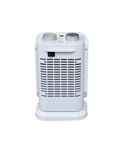 Termoventilatore Ceramico Argo Boogie 1500W Oscillante Bianco e Argento