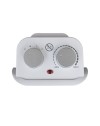 Termoventilatore Ceramico Argo Boogie 1500W Oscillante Bianco e Argento