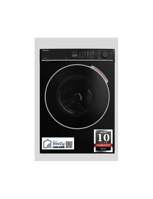 Lavatrice Sharp ESWNFL014CBNA carica frontale colore nero 10 kg 1400 giri classe A