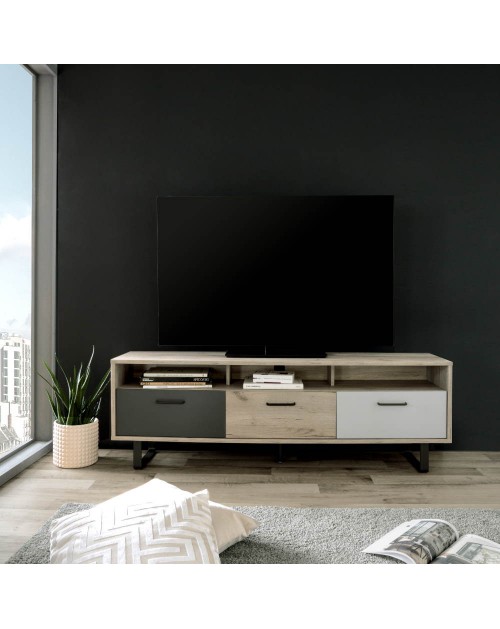 Mobile porta Tv 3 ante a ribalta Orlando5 colore rovere