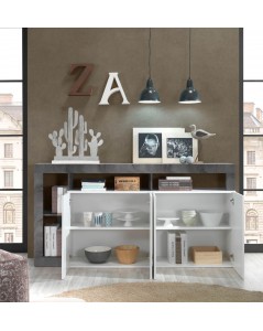 Madia 4 Ante Mogol 184x42x93H Colore Bianco Lucido Ossido Prezzo